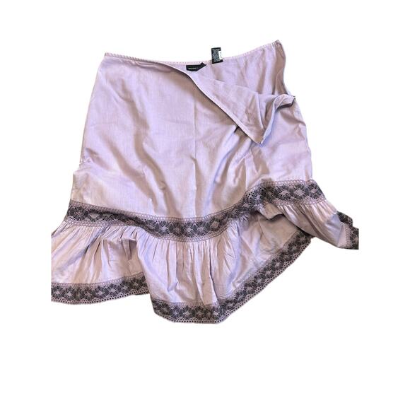 New York & Company Purple Tulip Crochet Lace‎ Skirt Size 10 Side zip - Picture 5 of 7